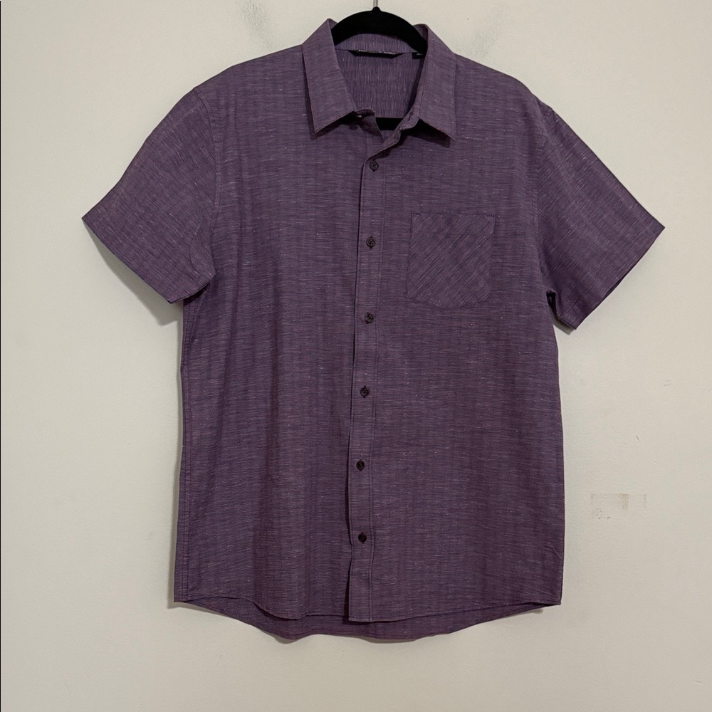 Travis Mathew Casual Purple Button Down Shirt men L casual office retro Y2K